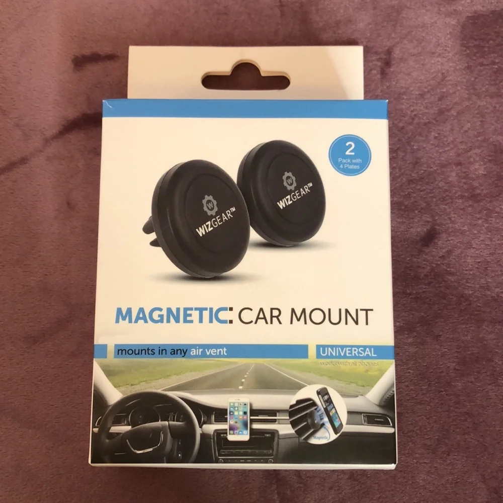 New in box Wizgear Magnetic Cell Phone Car Mount, 1 Pack